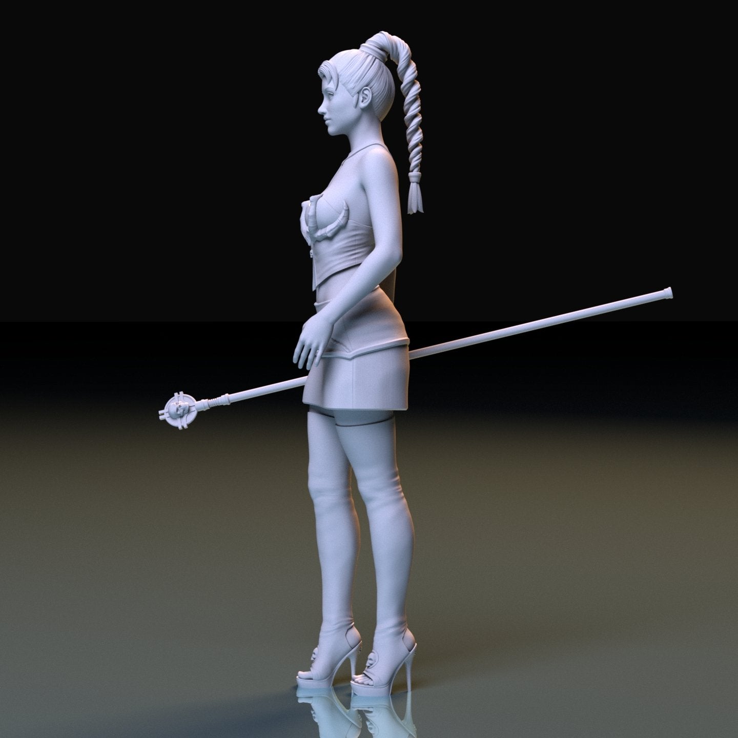 NSFW Resin Miniature Mercenary witch 3D Printed Figurine Fanart Unpainted Miniature Collectibles