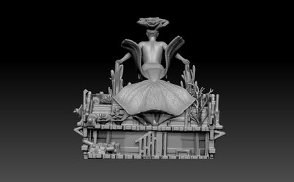 NSFW Resin Miniature Mermaid 2 NSFW 3D Printed Miniature Fanart Unpainted