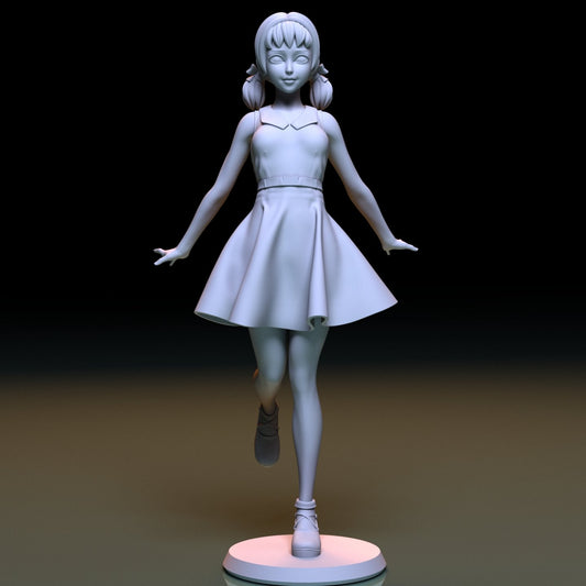 Minamoto Shizuka 3D Printed Figurine Scaled Models