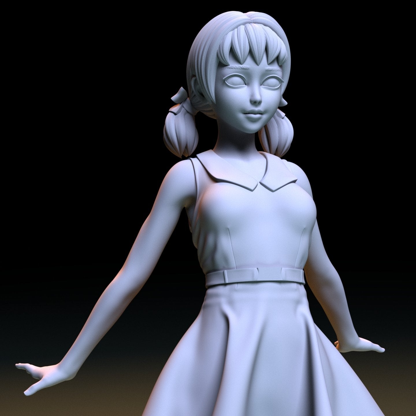Minamoto Shizuka 3D Printed Figurine Scaled Models