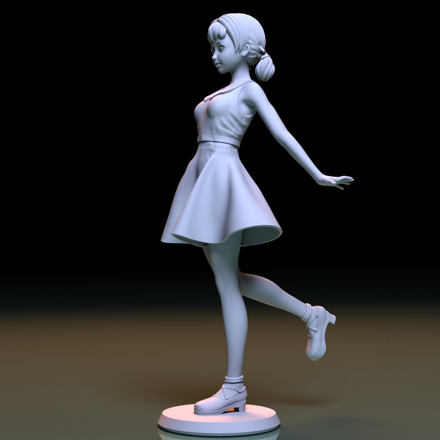 Minamoto Shizuka 3D Printed Figurine Scaled Models