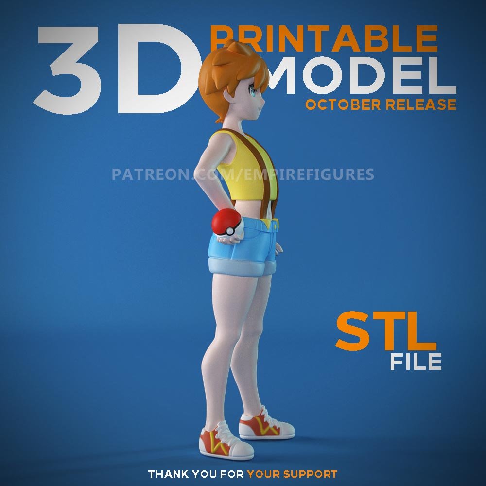 Misty 3D Printed Figurine Fanart DIY Kit Unpainted by EmpireFigures