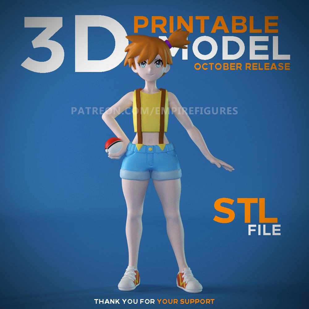 Misty 3D Printed Figurine Fanart DIY Kit Unpainted by EmpireFigures
