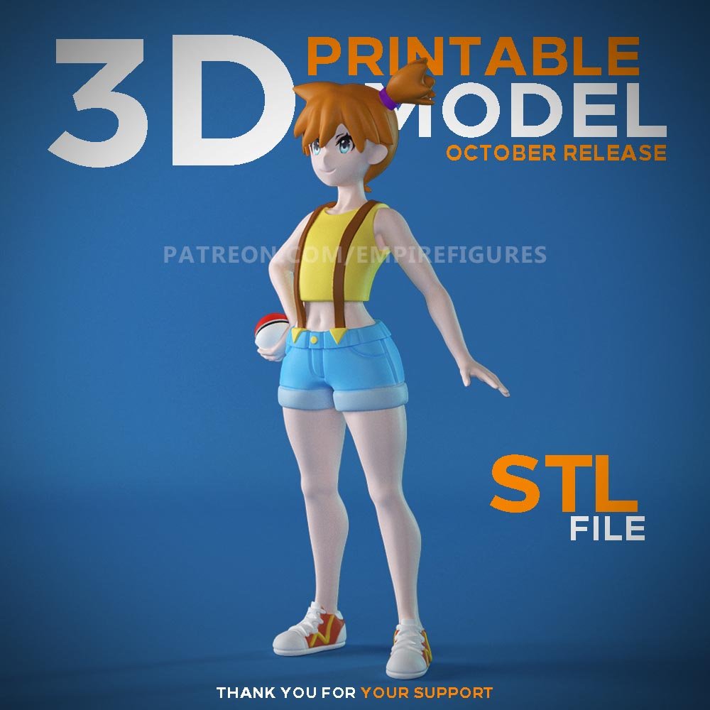 Misty 3D Printed Figurine Fanart DIY Kit Unpainted by EmpireFigures