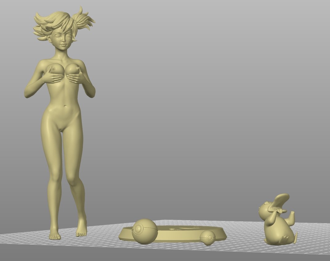 NSFW Resin Miniature Misty NSFW 3D Printed Figurine Fanart Unpainted Miniature