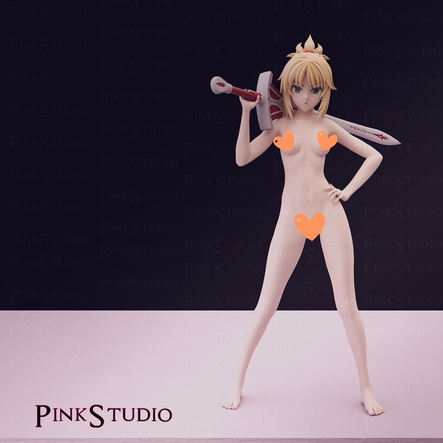 Mordred NSFW Firure 3D Printed Fanart DIY Garage Kit , Unpainted , NSFW Figurine , Nude Figurine , Sexy Miniature , Bondage figure , Naked Waifu , Adult Figurine , Anime Figure