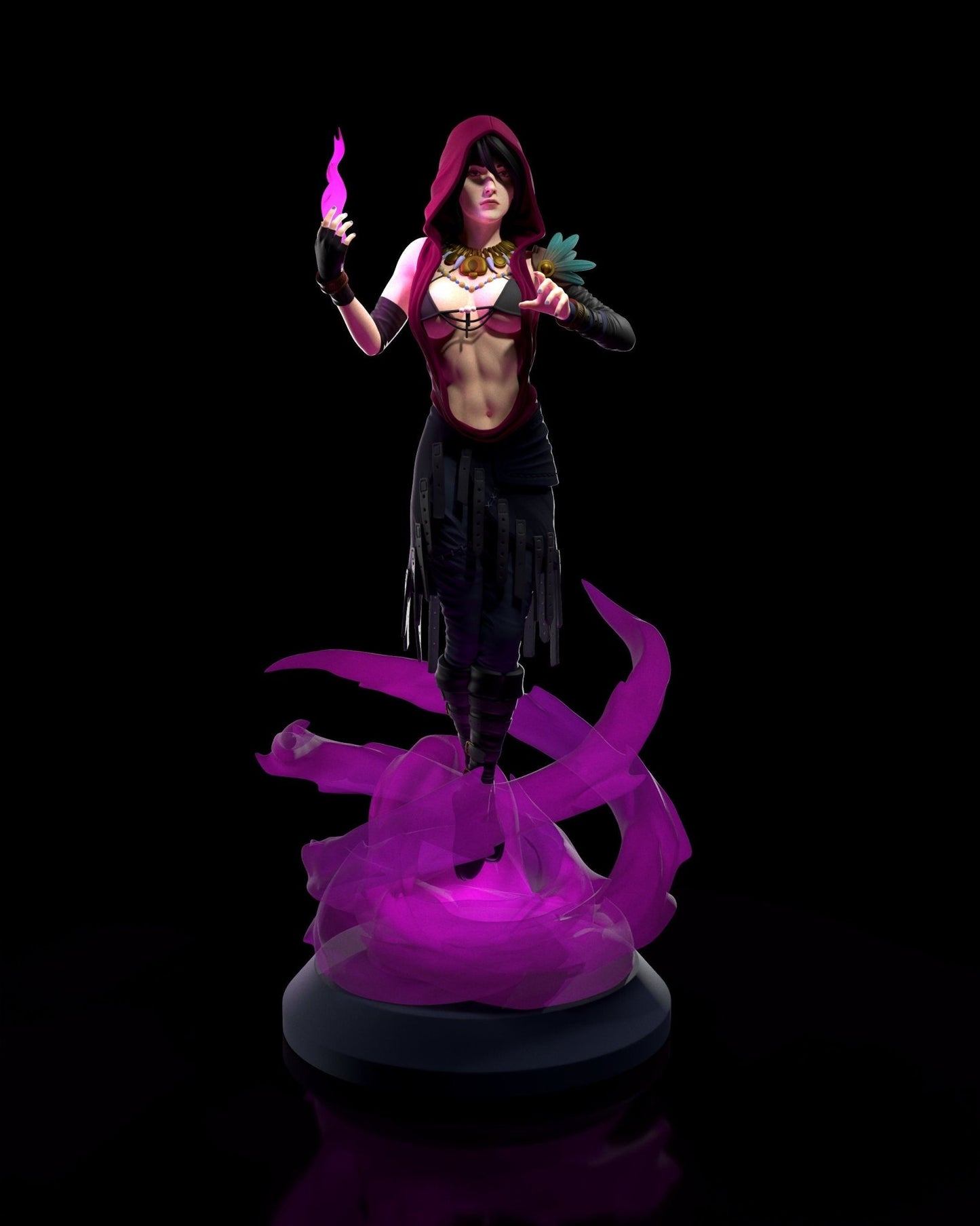 Morrigan 3D printed miniatures figurines collectibles and scale models UNPAINTED Fun Art by h3LL creator