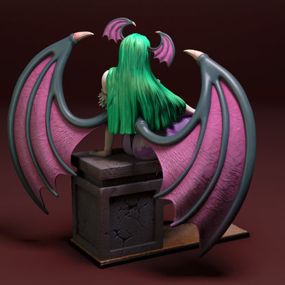 Morrigan Pin-Up 3d Printed miniature FanArt by Torrida