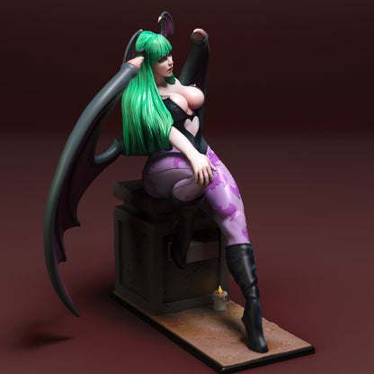 Morrigan Pin-Up 3d Printed miniature FanArt by Torrida