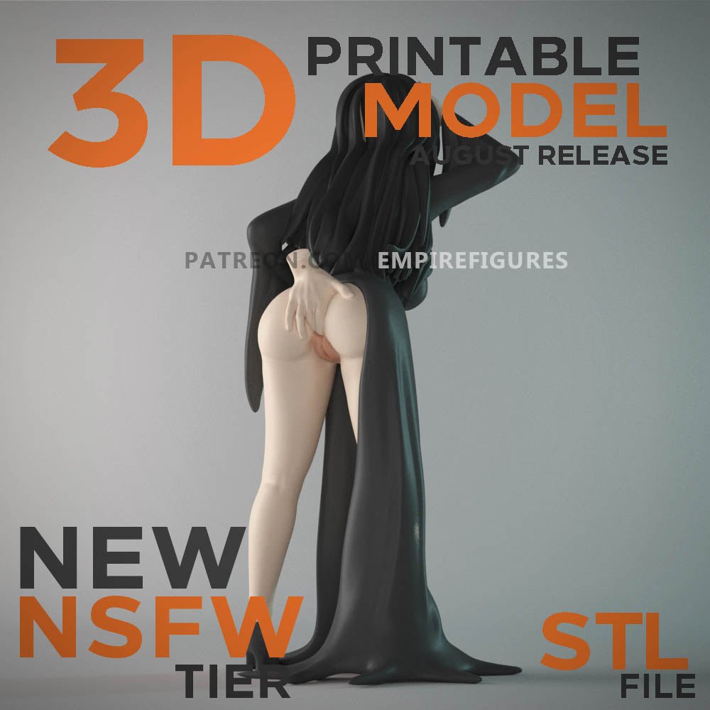 Morticia Addams Addams Family | NSFW 3D Printed | Fanart | Unpainted |Figurine