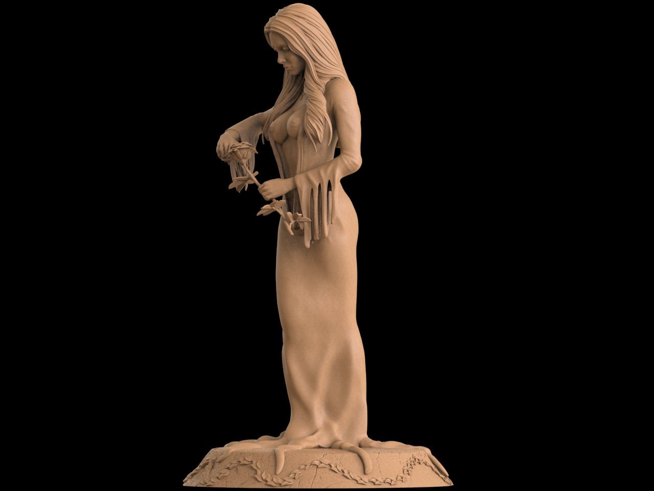 Morticia Addams NSFW 3D Printed figurine Fanart by ca_3d_art