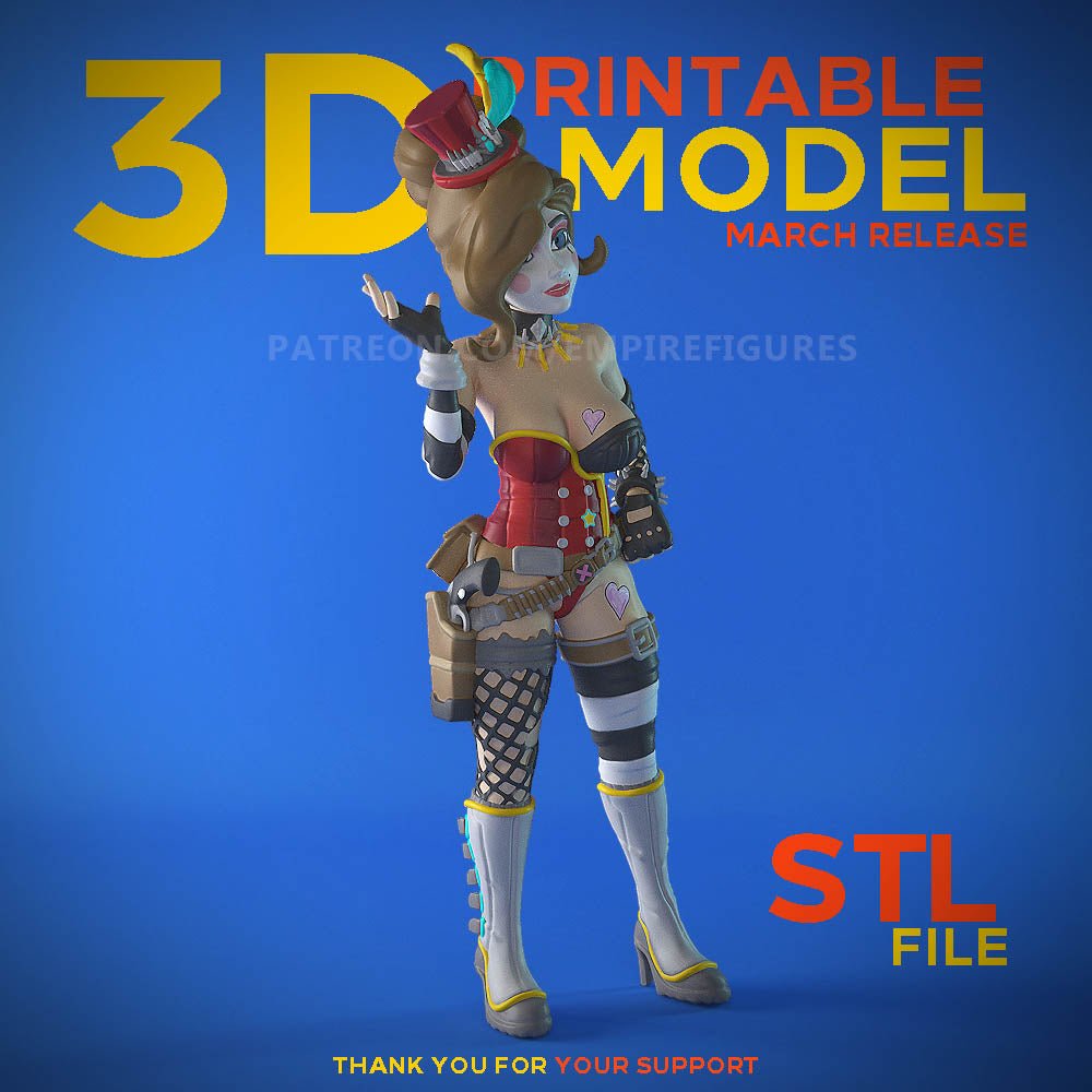 Moxxi 3D Printed Figurine Collectable Fanart DIY Kit Unpainted by EmpireFigures