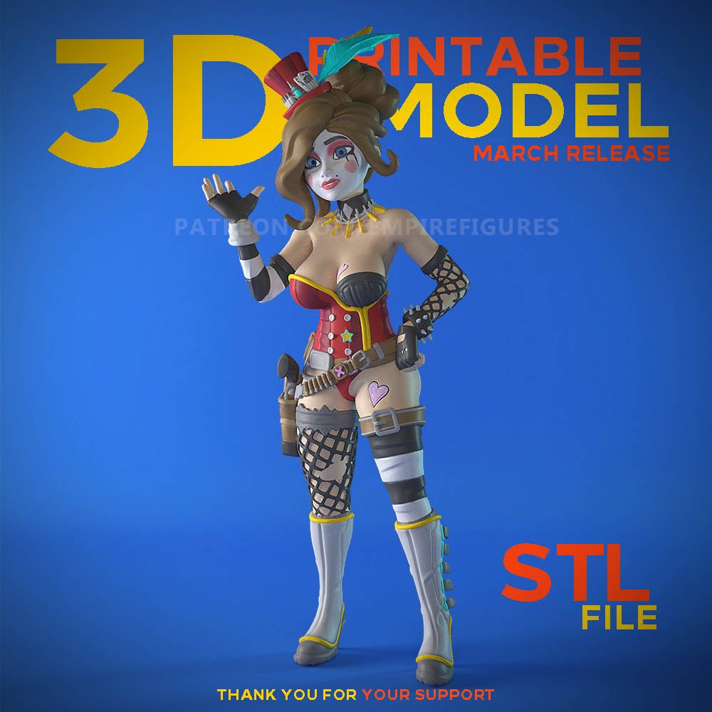 Moxxi 3D Printed Figurine Collectable Fanart DIY Kit Unpainted by EmpireFigures