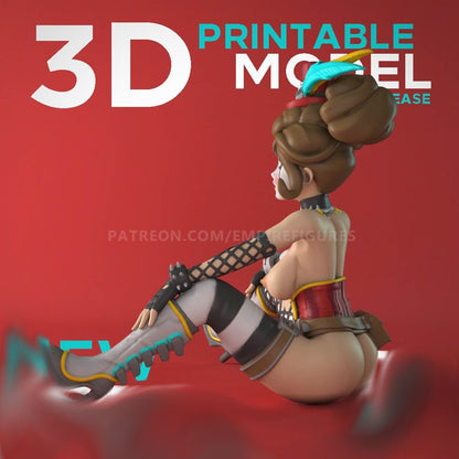 Moxxi Mature 3D Printed Figurine NSFW Collectable Fun Art Unpainted by EmpireFigures