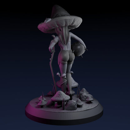 Mushroom Soup Witch 3d Printed miniature FanArt by QB works Scaled Collectables Statues & Figurines