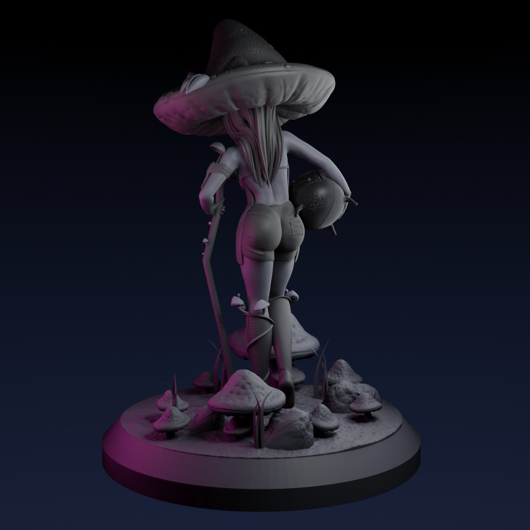 Mushroom Soup Witch NSFW 3d Printed miniature FanArt by QB Works Scaled Collectables Statues & Figurines