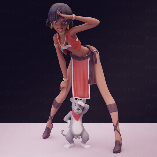 Nadia Anime Figure 3D Printed , Unpainted , Figurine , Sexy Miniature , Bondage figure , Naked Waifu
