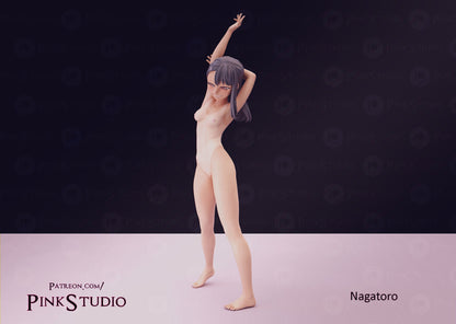 Nagatoro NSFW Firure 3D Printed Fanart DIY Garage Kit , Unpainted , NSFW Figurine , Nude Figurine , Sexy Miniature , Bondage figure , Naked Waifu , Adult Figurine , Anime Figure