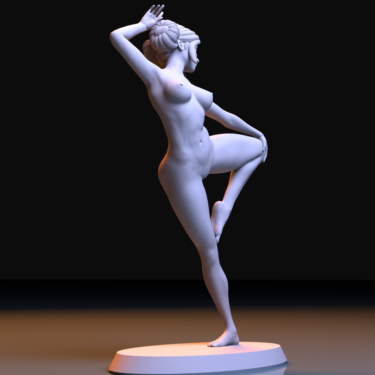 Naked Woman Art NSFW 3D Printed Figurine Fanart Unpainted Miniature Collectibles