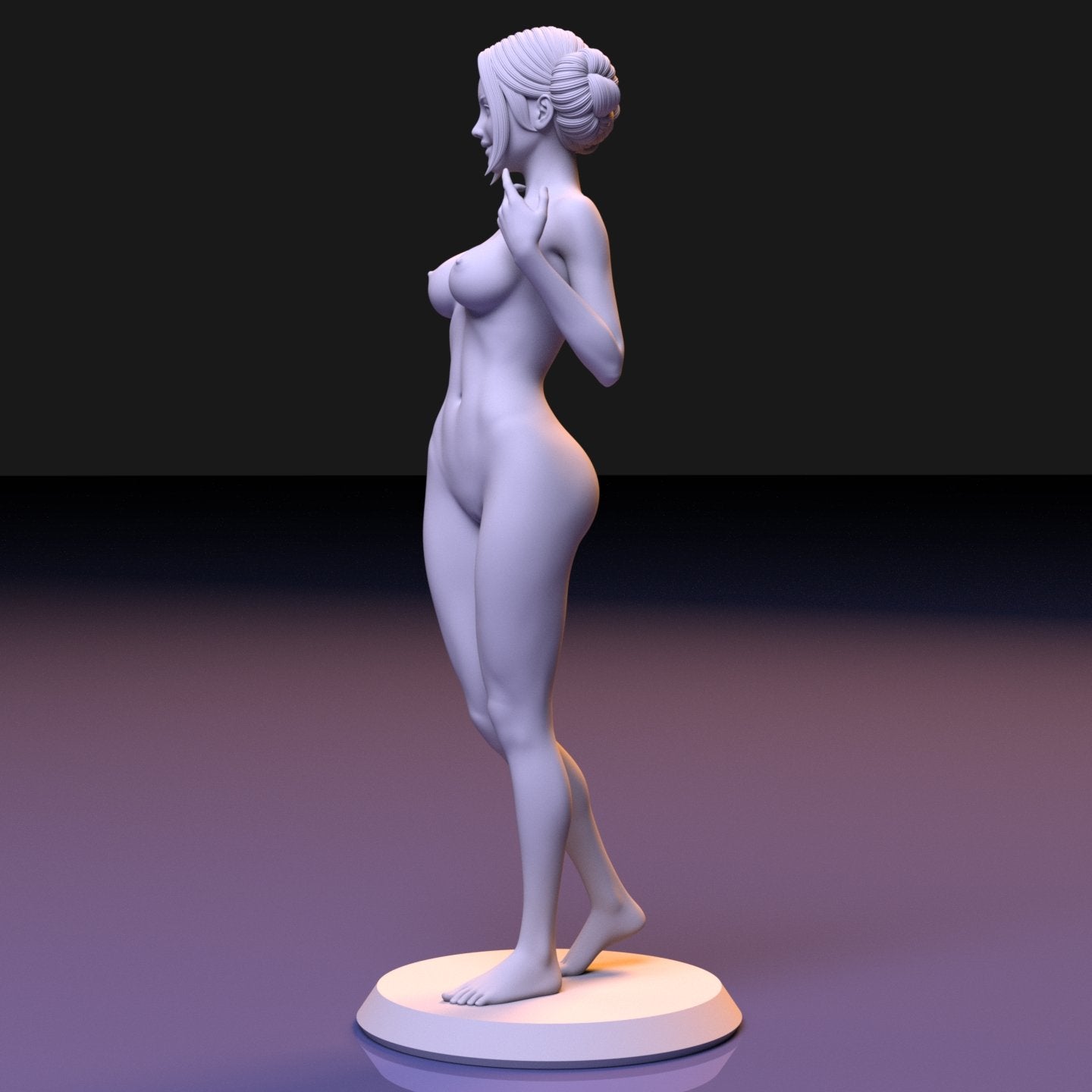 Naked Woman NSFW 3D Printed Figurine Fanart Unpainted Miniature Collectibles