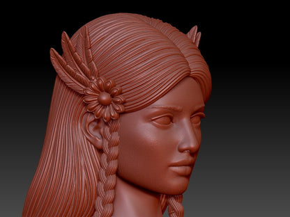 Native American girl NSFW 3D Printed Figurine Fanart Unpainted Miniature Collectibles