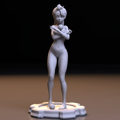 Nemona NSFW 3D Printed Miniature Fanart Unpainted Figurine