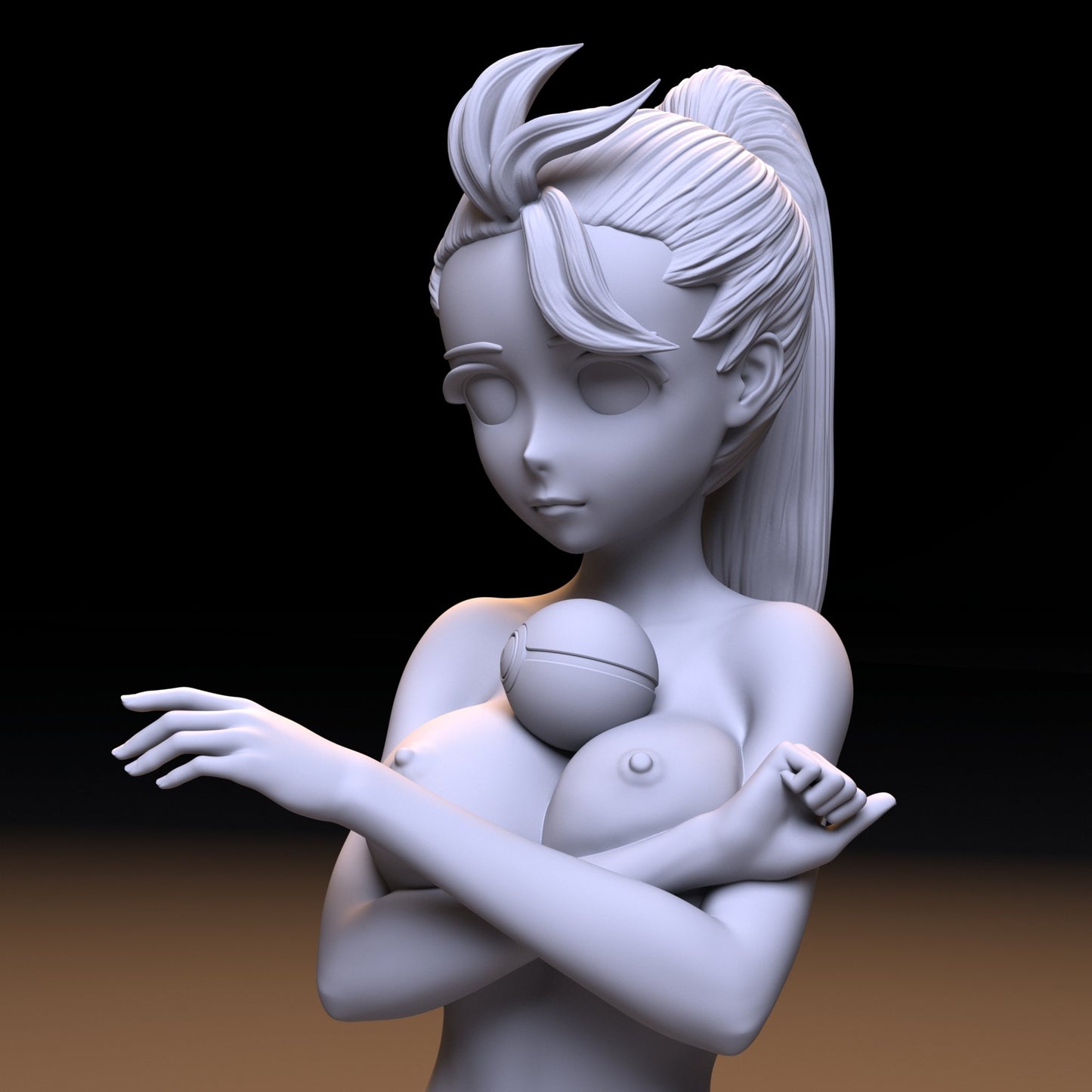 Nemona NSFW 3D Printed Miniature Fanart Unpainted Figurine