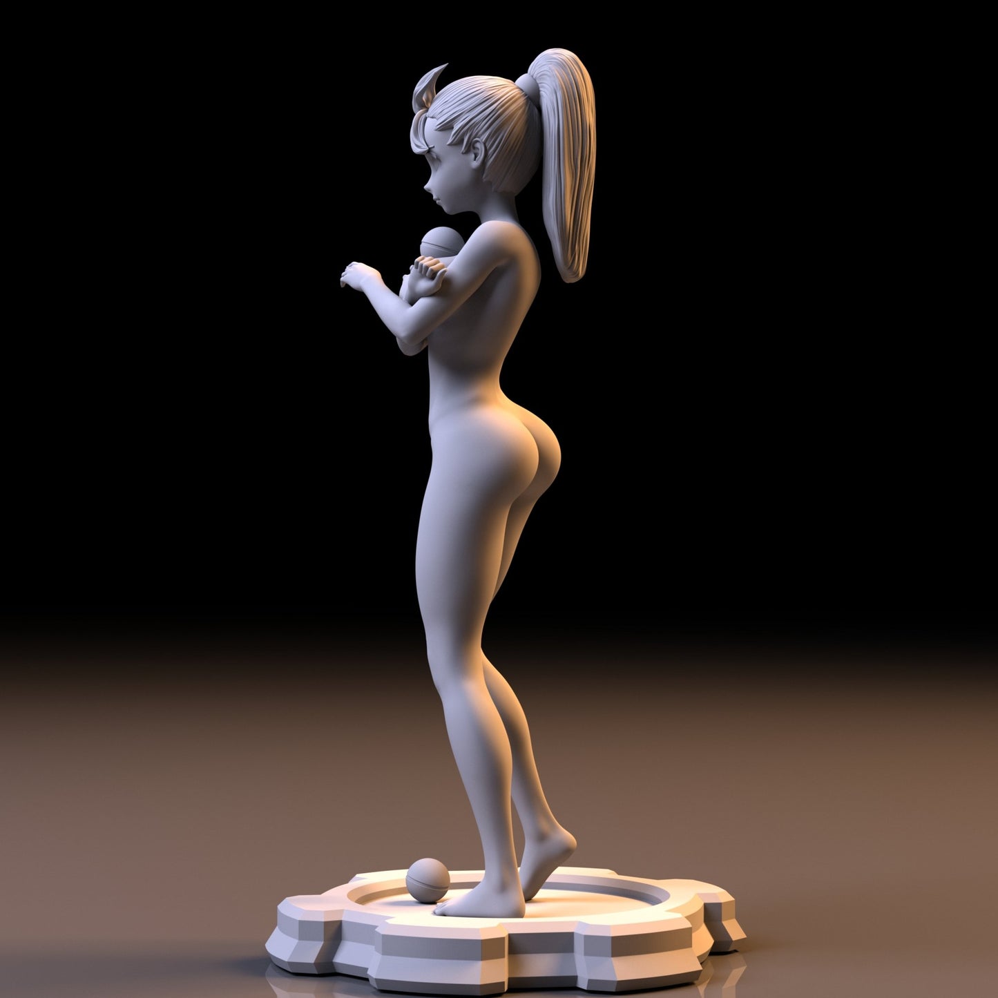 Nemona NSFW 3D Printed Miniature Fanart Unpainted Figurine