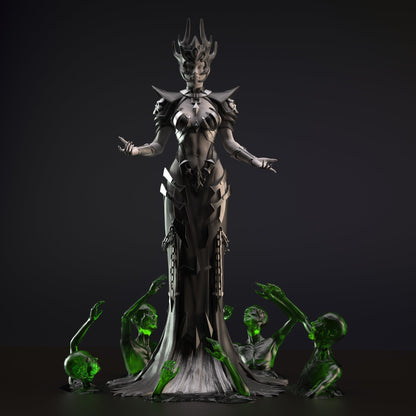 Neycrom, the priestess of Death | 3D Printed | Fun Art | Figurine by Gsculpt Art
