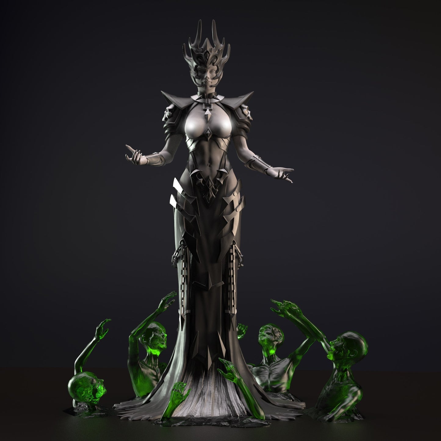 Neycrom, the priestess of Death | NSFW 3D Printed | Fun Art | Figurine by Gsculpt Art