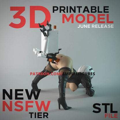 NIER Automata 2B | NSFW 3D Printed | Fun Art | Unpainted | Version | Figurine