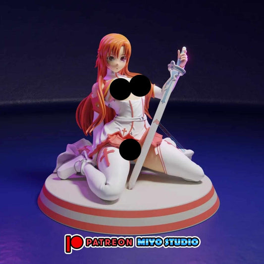 NSFW ASUNA Resin Anime Figure 3D Printed Fanart DIY Garage Kit , Unpainted , NSFW Figurine , Nude Figurine , Sexy Miniature , Bondage figure , Naked Waifu , Adult Figurine , Anime Figure