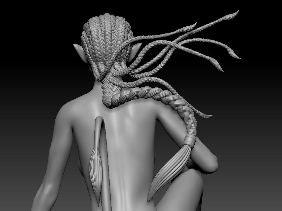 NSFW Resin Miniature Alien Female Naked 3D Printed Figurine Fanart Unpainted