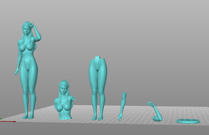 NSFW Resin Miniature ALOY Nude 3D Printed Figurine Fanart Unpainted