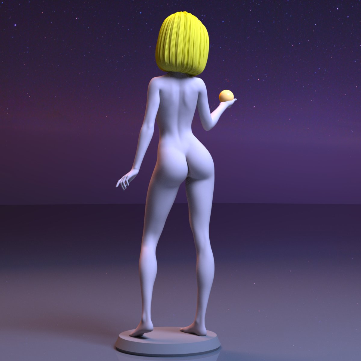 NSFW Resin Miniature ANDROID 18 NSFW 3D Printed Figurine Fanart Unpainted Miniature Collectibles