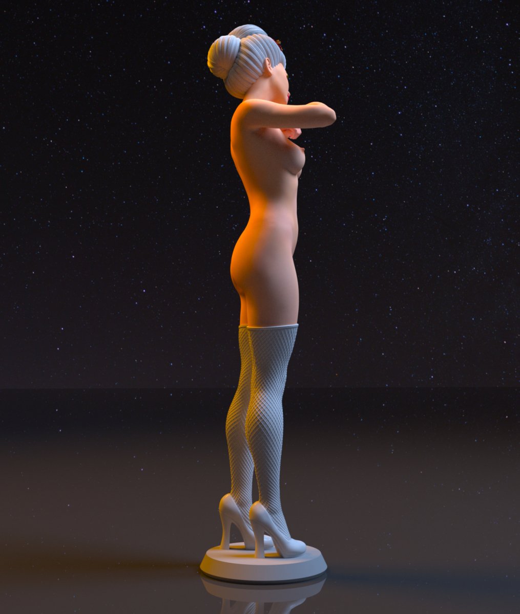 NSFW Resin Miniature Beautiful Bride Naked 3D Printed Figurine Fanart Unpainted