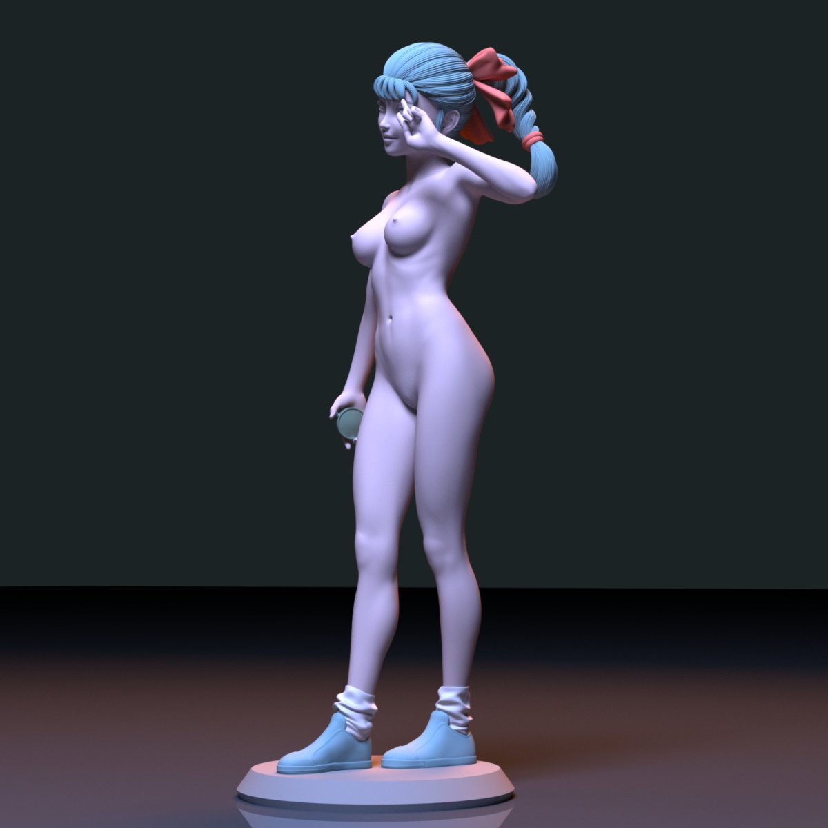NSFW Resin Miniature Bulma Naked 3D Printed Figurine Fanart Unpainted