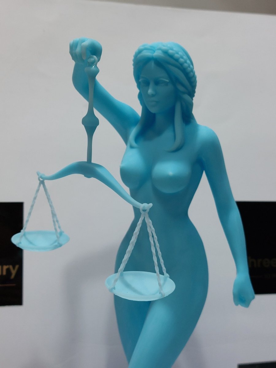 NSFW Resin Miniature Lady Justice NSFW 3D Printed Figurine Fanart Unpainted Miniature