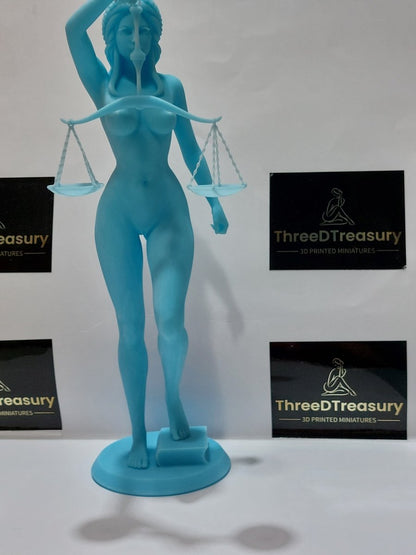 NSFW Resin Miniature Lady Justice NSFW 3D Printed Figurine Fanart Unpainted Miniature