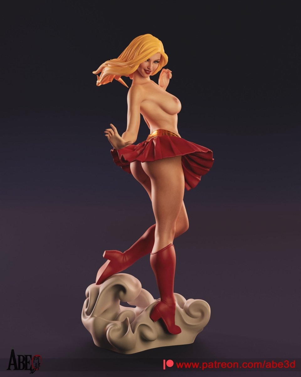 NSFW Resin Model Supergirl FunArt by Abe3d