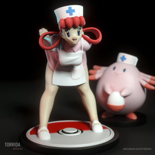 Nurse Joy 3d Printed miniature FanArt by Torrida Minis S aled Collectables Statues & Figurines