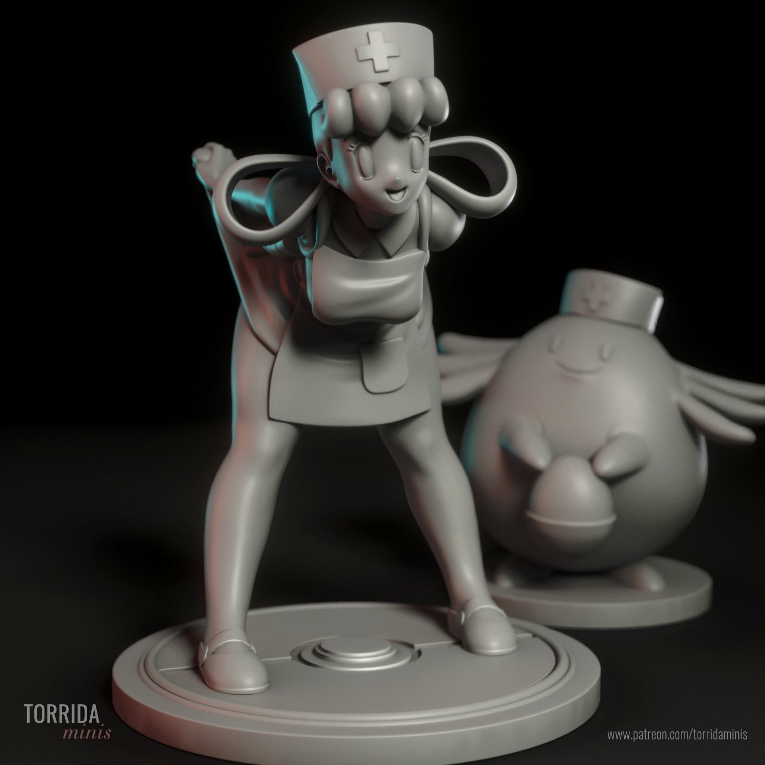Nurse Joy 3d Printed miniature FanArt by Torrida Minis S aled Collectables Statues & Figurines