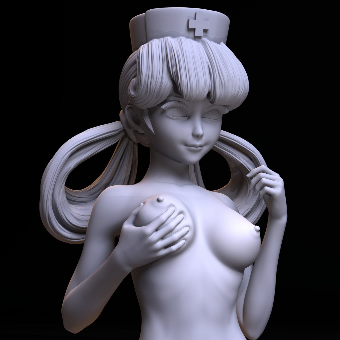 Nurse Joy and Wigglytuff NSFW 3D Printed Miniature Fanart Unpainted Figurine