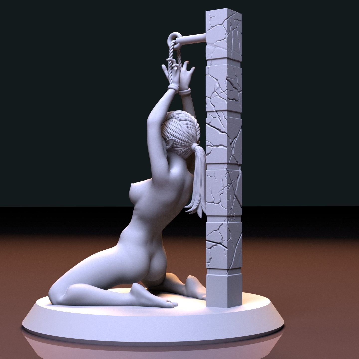 Orc slave girl NSFW 3D Printed Figurine Fanart Unpainted Miniature Collectibles