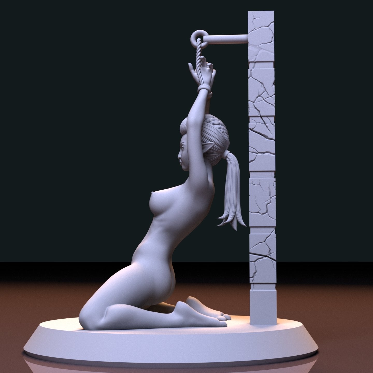 Orc slave girl NSFW 3D Printed Figurine Fanart Unpainted Miniature Collectibles