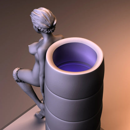 Pen holder Girl | 3D Printed | Fanart | Unpainted | NSFW Version | Figurine | Figure | Miniature | Sexy |