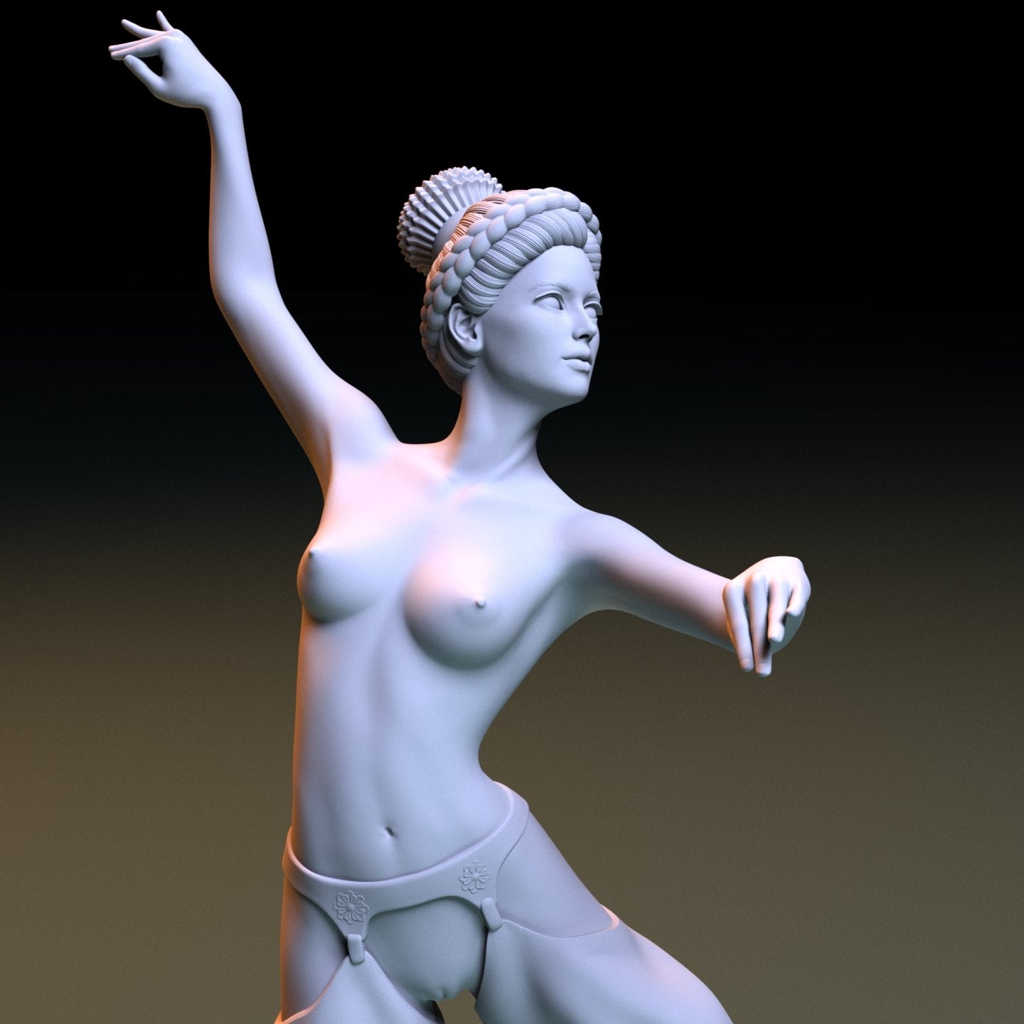 Persian dancer NSFW 3D Printed Figurine Fanart Unpainted Miniature