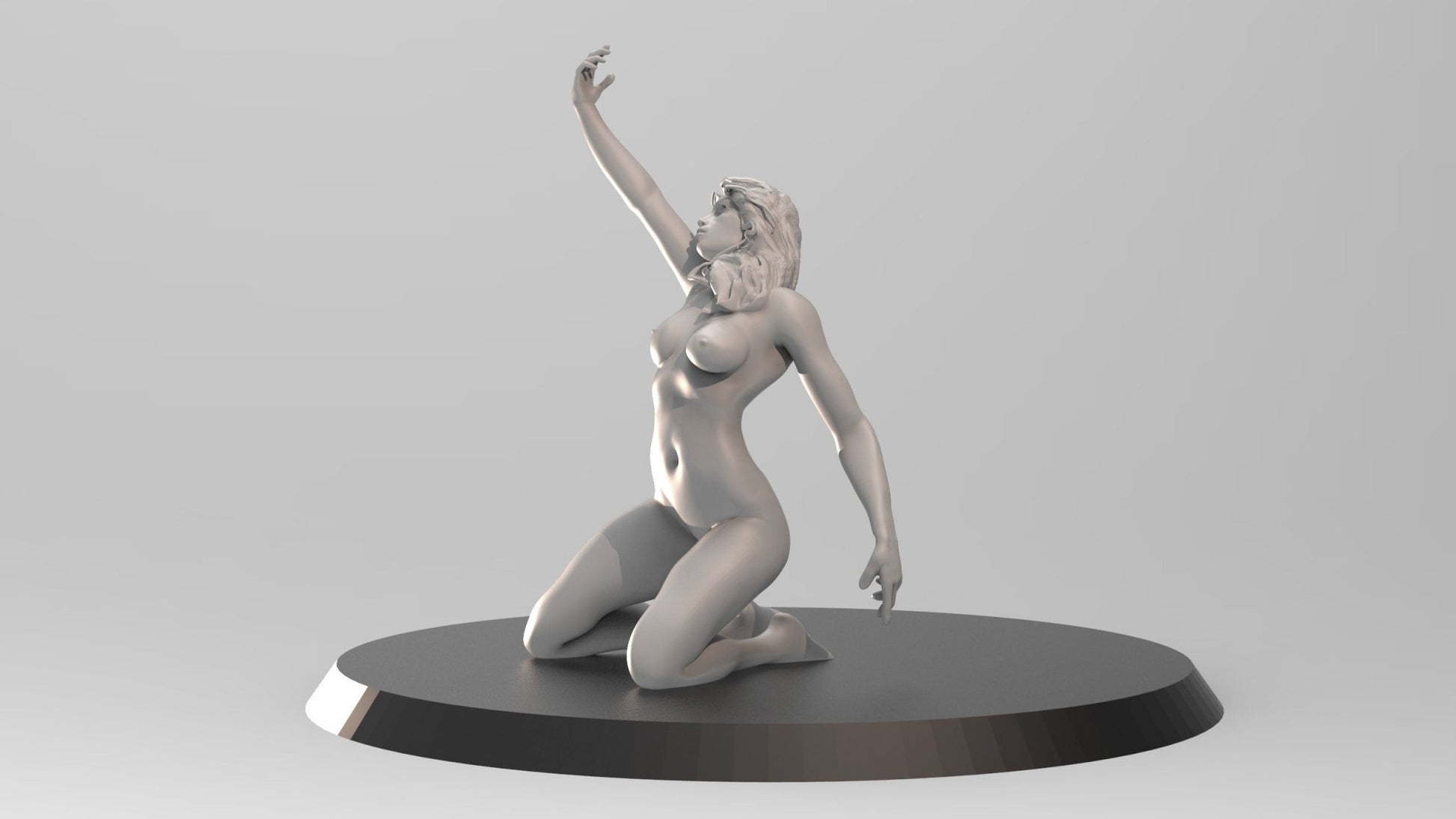 Pinup Girl Vol.1 JULIA | 35mm / 75mm | 3D Printed | Unpainted | Sexy | Pin|up | NSFW Version | Figurine | Figure | Miniature | Sexy |
