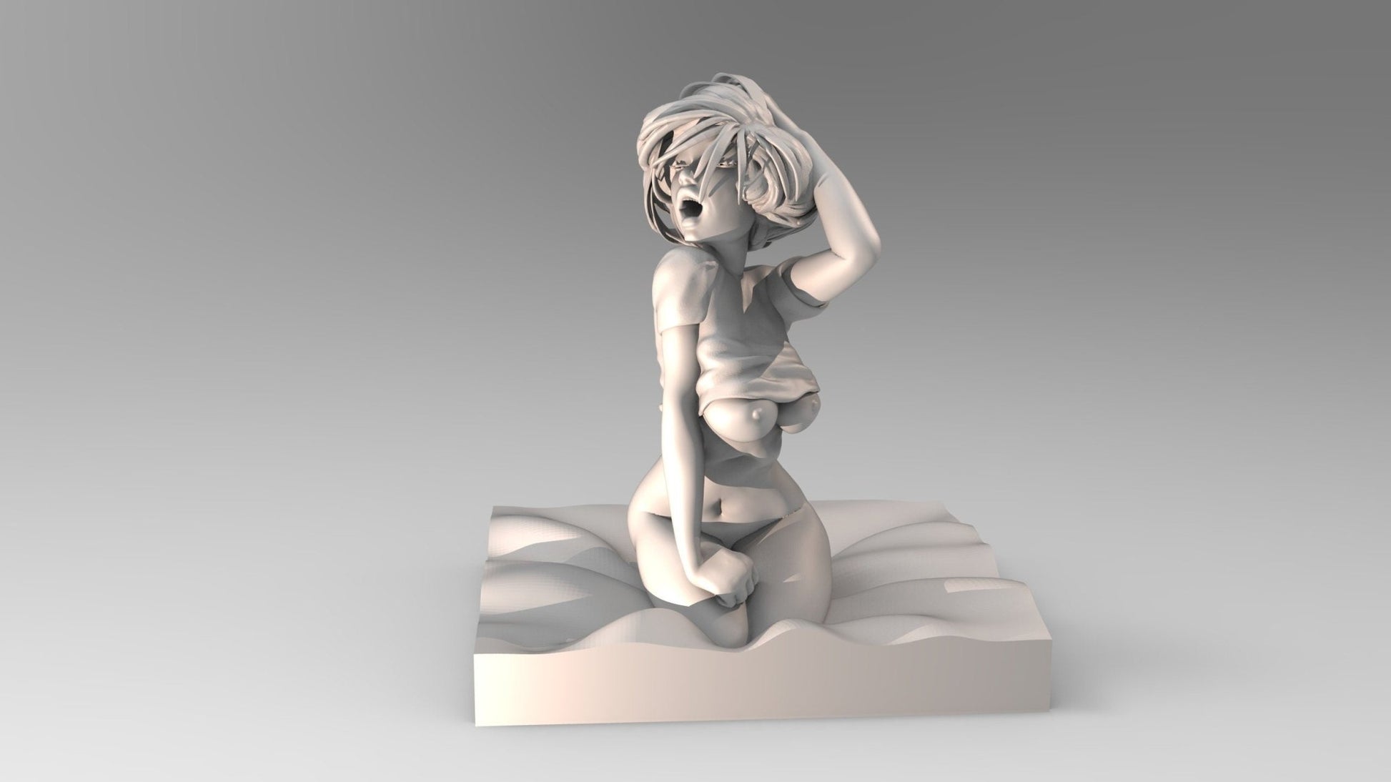 Pinup Girl Vol.1 KITTY | 35mm / 75mm | 3D Printed | Unpainted | Sexy | Pin|up | NSFW Version | Figurine | Figure | Miniature | Sexy |