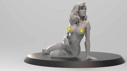Pinup Girl Vol.1 MEGAN| 35mm / 75mm | 3D Printed | Unpainted | Sexy | Pin|up | NSFW Version | Figurine | Figure | Miniature | Sexy |